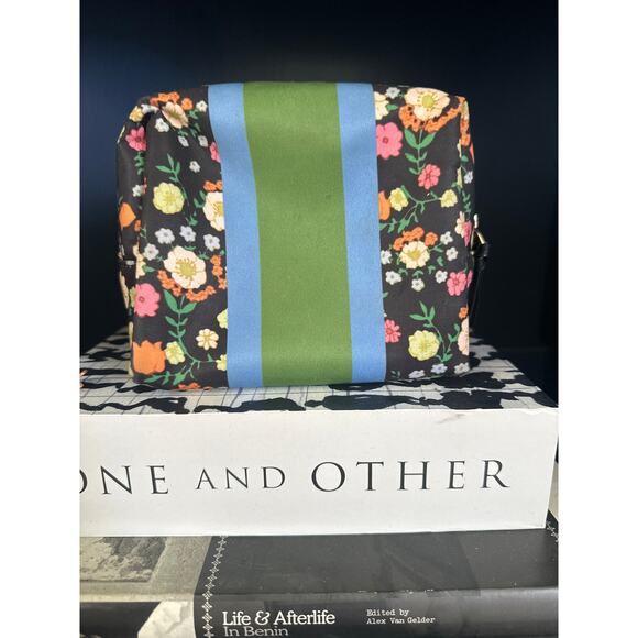 Tory Burch Floral Stripe Cosmetic Bag - Picture 2 of 7